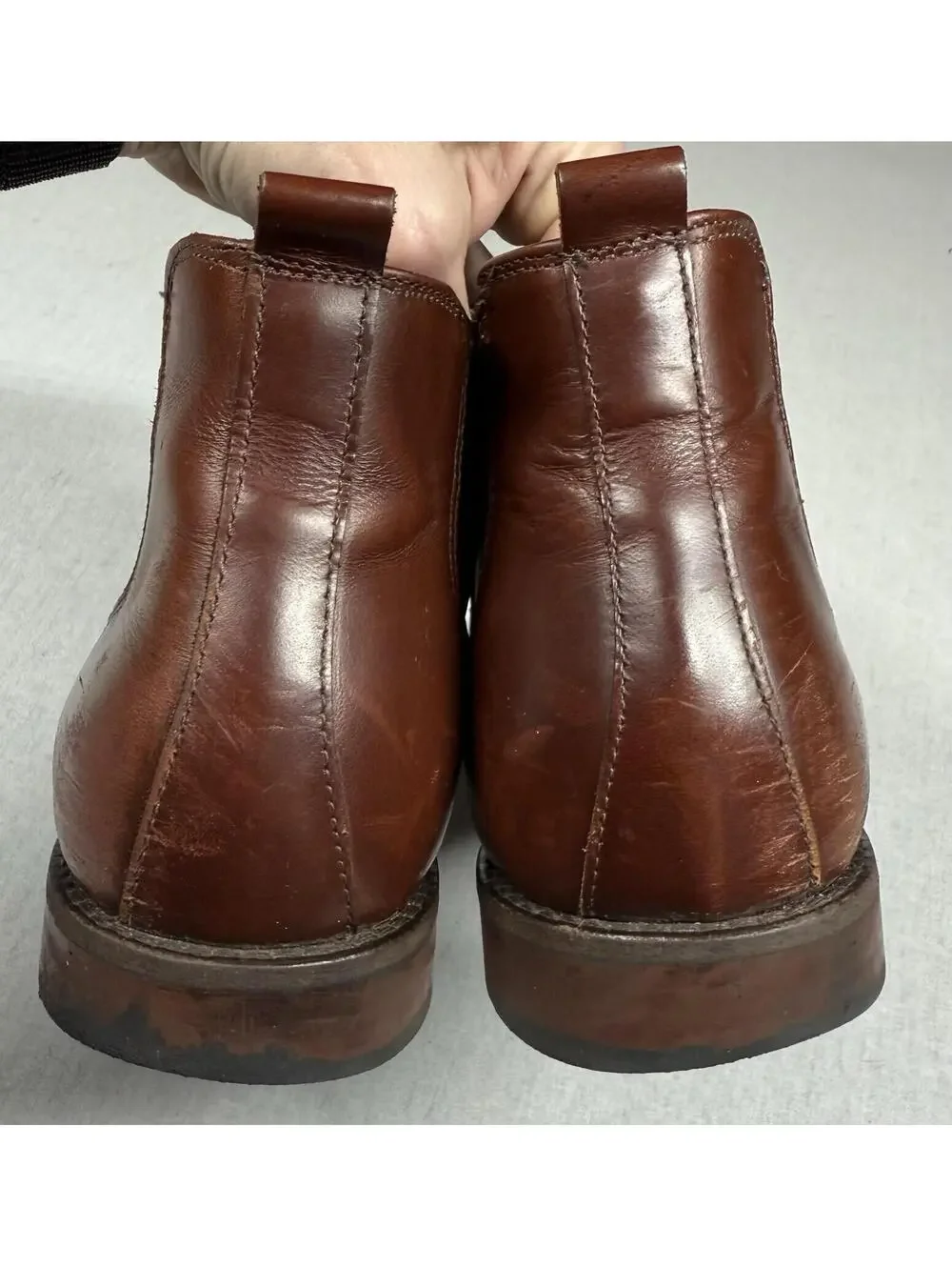 JOHNSTON & MURPHY‎ Chelsea Boots Men Sz 8M Brown Leather Comfort Chukka Shoes